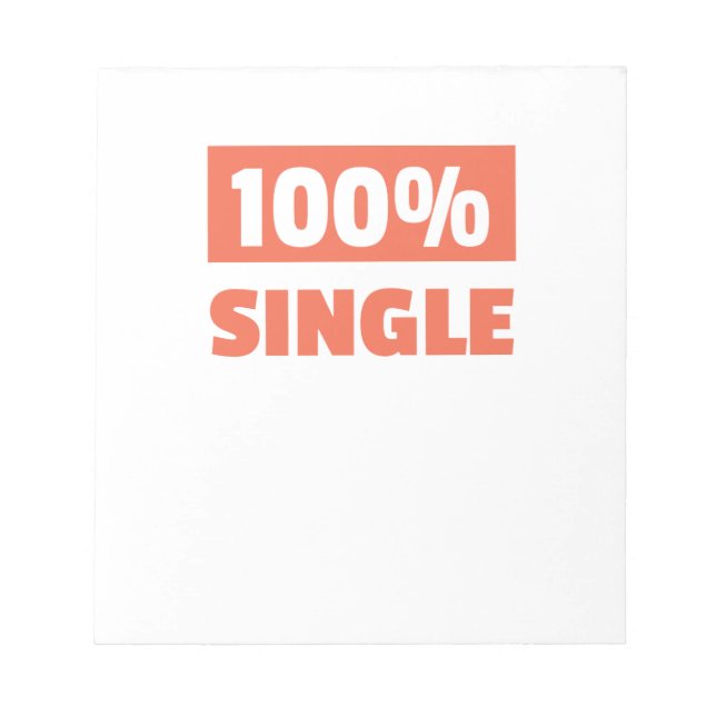 Bloco De Notas solteiro de 100% (Frente)
