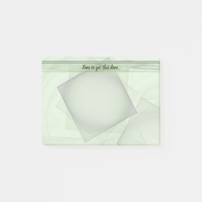 Bloco De Notas Sombras do Fundo Geométrico Verde de Pastel (Frente)
