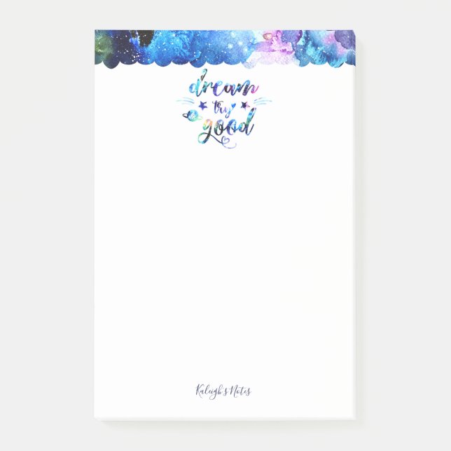 Bloco De Notas Sonhe. Tente. Faça Bem. (Frente)