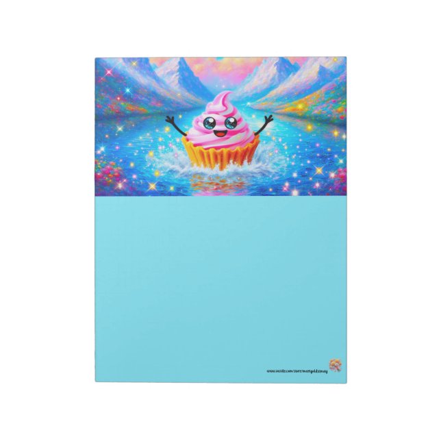Bloco De Notas Sonhos de Kawaii Cupcake (Invertido)