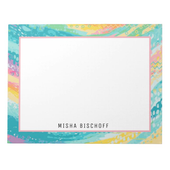 Bloco De Notas Sonhos de Piscina tropical (Frente)