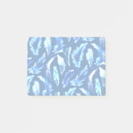 Bloco De Notas sonhos doces - penas aquarela azul claro :