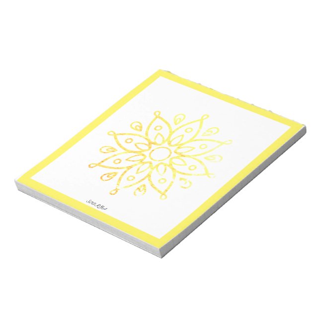 Bloco De Notas SOORYA Sun-gold yellow flower (Invertido)