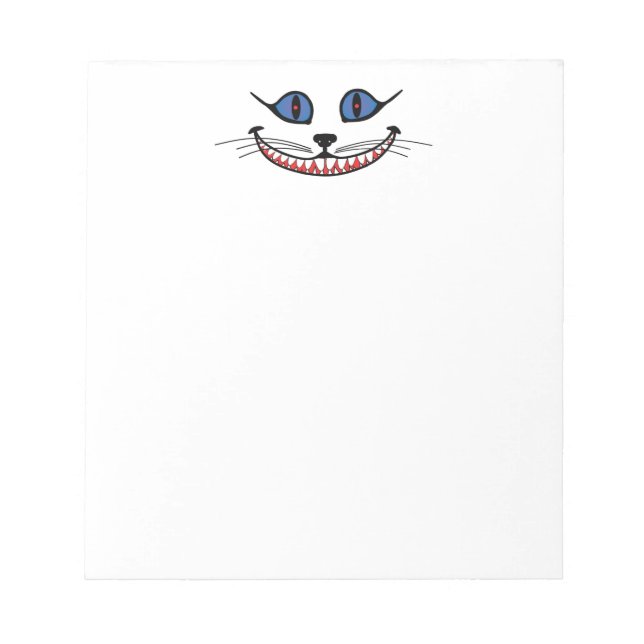 Bloco De Notas Sorriso do Gato de Cheshire  (Frente)