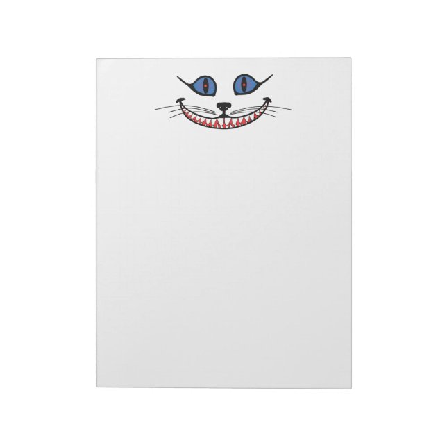 Bloco De Notas Sorriso do Gato de Cheshire  (Invertido)