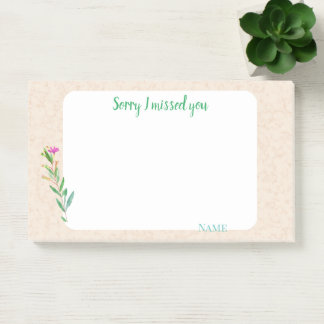Bloco De Notas Sorry I missed you customize on marble design 