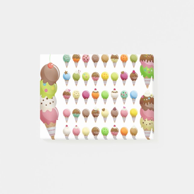 Bloco De Notas Sorvete de Natal Cone (Frente)