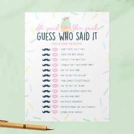 Bloco De Notas Sorvete Ele Disse Que Ela Disse O Jogo Do Chá