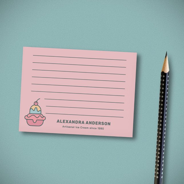 Bloco De Notas Sorvete Retroativo (Retro Ice Cream Post-it Notes)