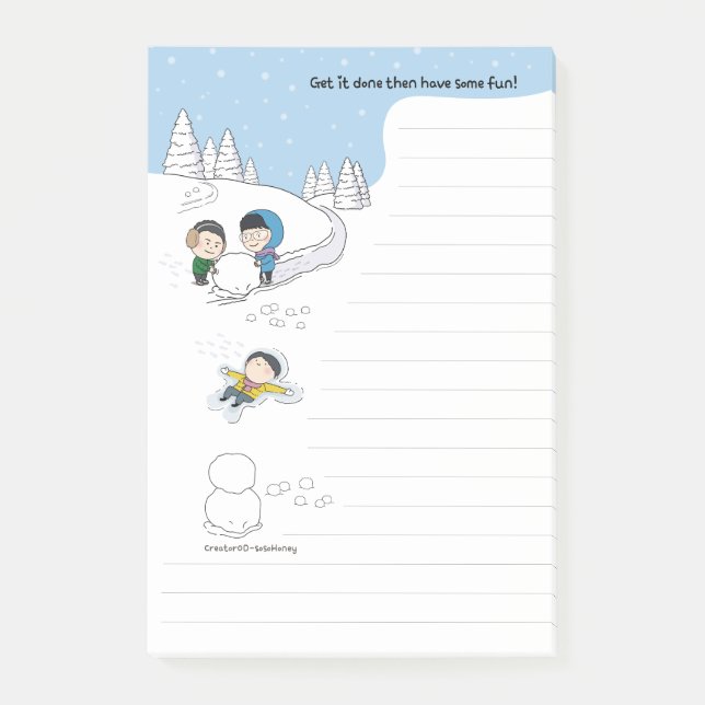 Bloco De Notas sosoHoney(55) inverno (Frente)