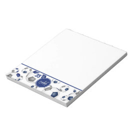 Bloco De Notas sotaque das bolas de futebol da cinza azul