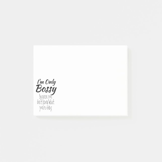 Bloco De Notas Sou o único Bossy (Frente)