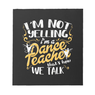 Bloco De Notas Sou Professora De Dança