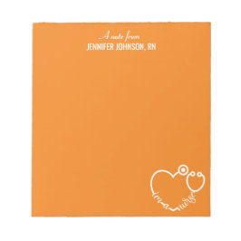 Bloco De Notas Sou um enfermeiro Stethoscope Personalizado Nome E