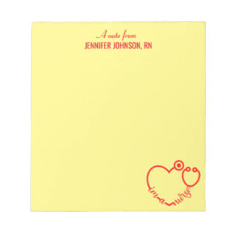 Bloco De Notas Sou um enfermeiro Stethoscope Personalizado Nome E