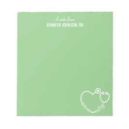 Bloco De Notas Sou um enfermeiro Stethoscope Personalizado Nome E