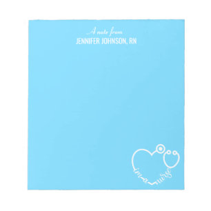Bloco De Notas Sou um enfermeiro Stethoscope Personalizado Nome E