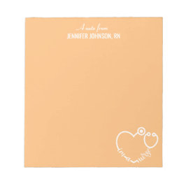 Bloco De Notas Sou um enfermeiro Stethoscope Personalizado Nome E