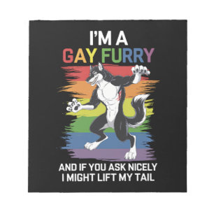 Bloco De Notas Sou Uma Raposa Furry Gay Arco-Íris Orgulho LGBTQ
