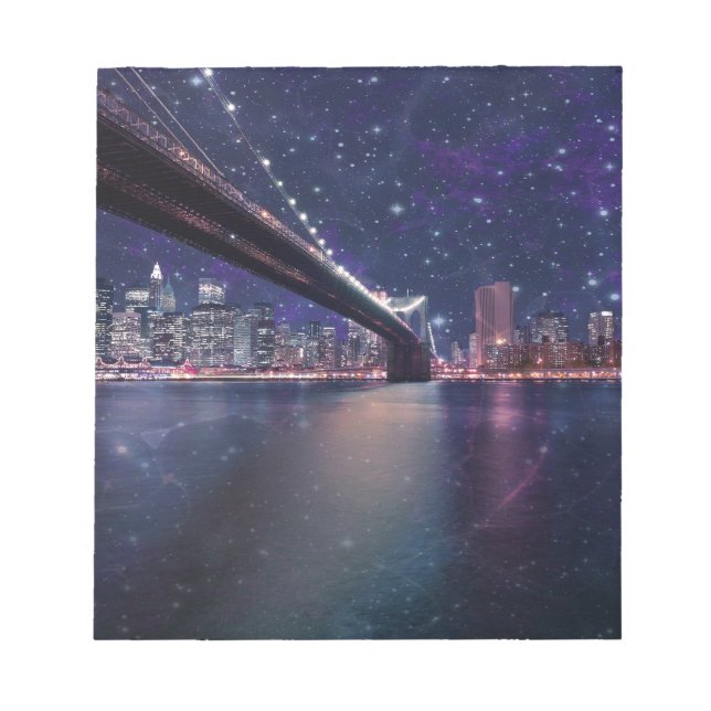 Bloco De Notas Spacey Manhattan Skyline (Frente)