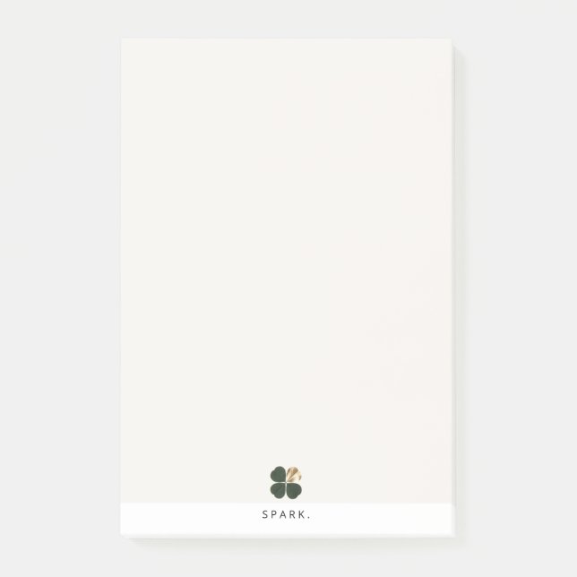 Bloco De Notas Spark. Gilded Clover Luxe Minimalist Post-it Notes (Frente)