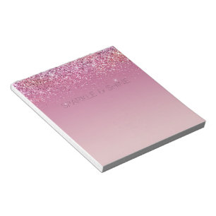 Bloco De Notas Sparkle Dourado Cor-de-Rosa rosa Dourado
