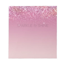 Bloco De Notas Sparkle Dourado Cor-de-Rosa rosa Dourado