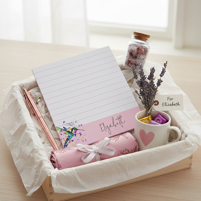 Bloco De Notas Splatter do Hummingbird personalizado (Criador carregado)