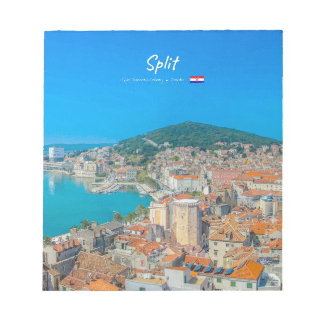 Bloco De Notas Split, Croácia - Cidade Costeira (Frente)