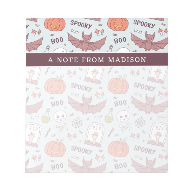Bloco De Notas Spooky Halloween (Frente)