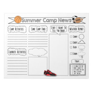 Bloco De Notas Sports Summer Camp News