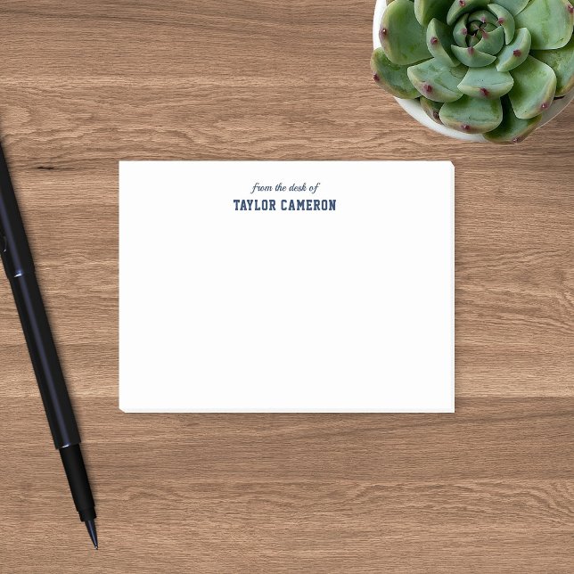 Bloco De Notas Sporty Varsity Style From The Desk Of (Criador carregado)