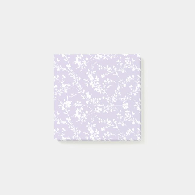Bloco De Notas Spring Sprigs Neutral - Dusty Lavender (Frente)