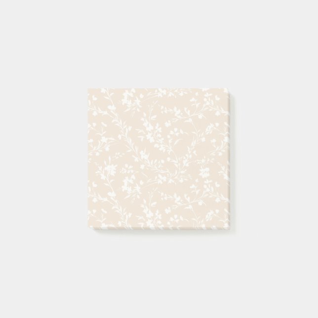 Bloco De Notas Spring Sprigs Neutral - Soft Linen (Frente)