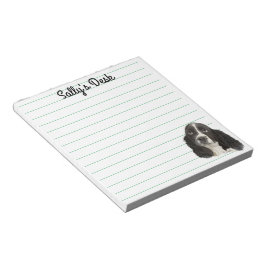 Bloco De Notas Springer Spaniel Puppy Inglês