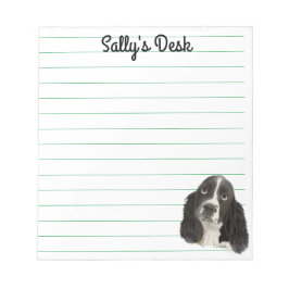 Bloco De Notas Springer Spaniel Puppy Inglês