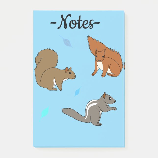 Bloco De Notas Squirrels Blue (Frente)
