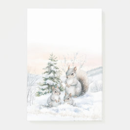 Bloco De Notas Squirrels in Winter Snow Post-It Notes