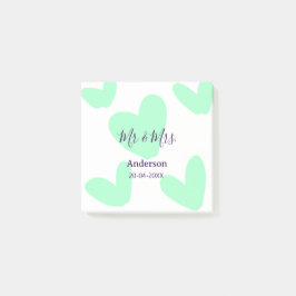 Bloco De Notas Sr e Sra adicionam data do ano nome da família lem