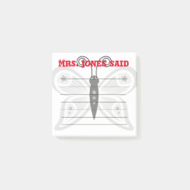 Bloco De Notas Sra. Jones Disse Notas Postes