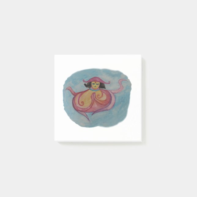 Bloco De Notas Srta. Octopodia meditação, notas de arte (Frente)