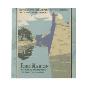 Bloco De Notas St. Augustine Florida Spanish Fort Marion Poster