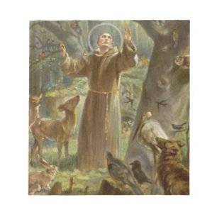 Bloco De Notas St Francis de Assisi cercou por animais