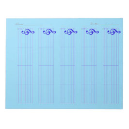 Bloco De Notas Staff & Ukulele Tab Paper – Printable Template