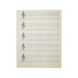 Bloco De Notas Staff & Ukulele Tab Paper – Printable Template