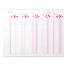 Bloco De Notas Staff & Ukulele Tab Paper – Printable Template