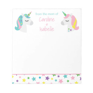 Bloco De Notas Star Unicorns Personalized Notepad