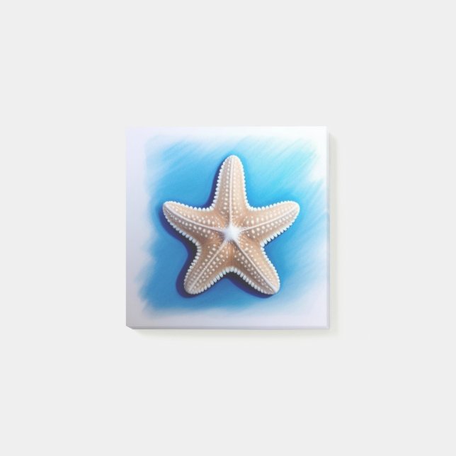 Bloco De Notas Starfish Crayon Drawing (Frente)