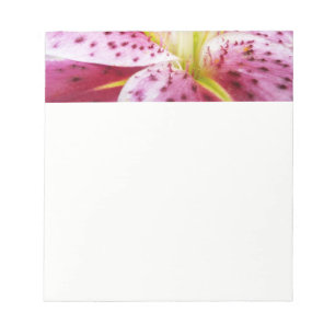 Bloco De Notas Stargazer Lily Bright Magenta Floral