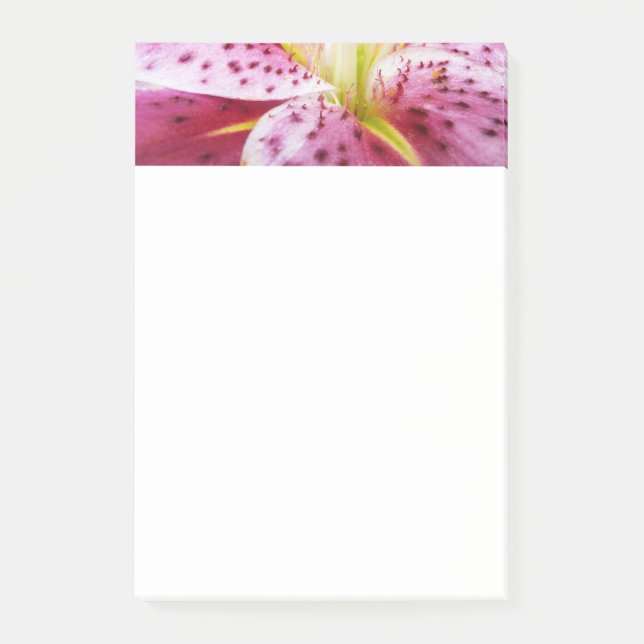 Bloco De Notas Stargazer Lily Bright Magenta Floral (Frente)